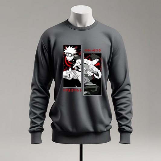 Felpa Naruto Shippuden – Design Naruto & Sasuke, Stile Streetwear