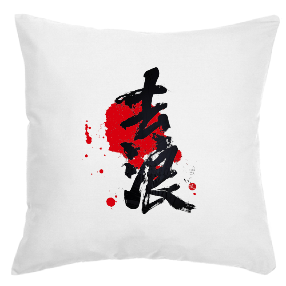 Cuscino Decorativo Kanji – Design Orientale per Casa o Studio