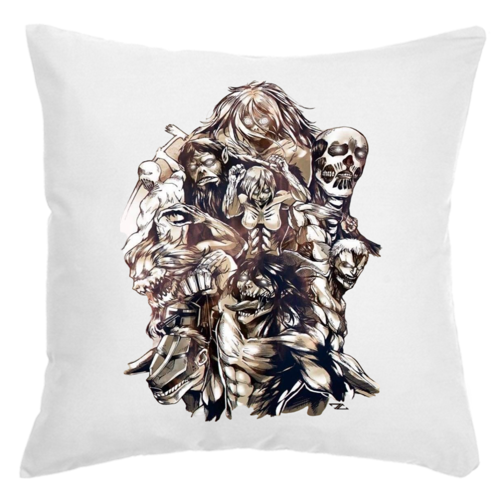 Cuscino Anime AOT – Giganti in Stile Decorativo per Casa o Camera