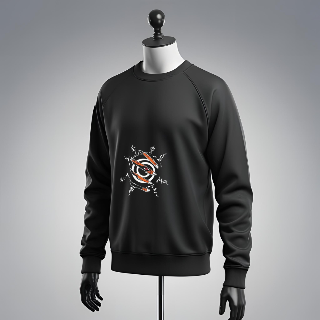 Felpa Naruto Sigillo Quadrangolare – Abbigliamento Anime con Simbolo del Jinchūriki