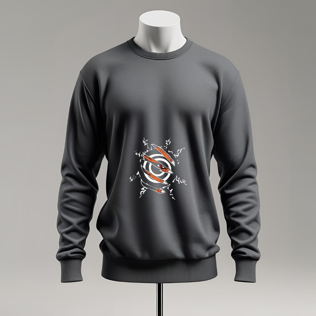 Felpa Naruto Sigillo Quadrangolare – Abbigliamento Anime con Simbolo del Jinchūriki
