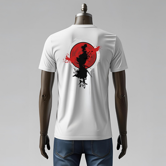 T-shirt Samurai Aderente – Maglietta Slim Fit con Guerriero Giapponese