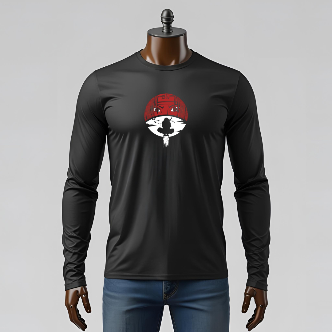 T-shirt Sharingan Uchiha lunga – Abbigliamento Streetwear per Fan