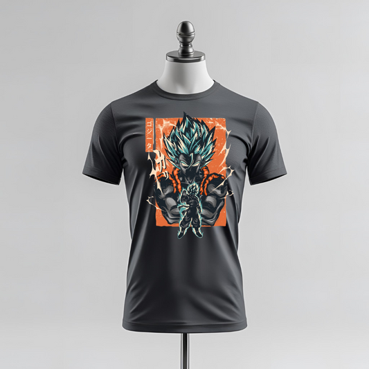 T-shirt Slim  Gogeta – Fusion Style per Amanti degli Anime