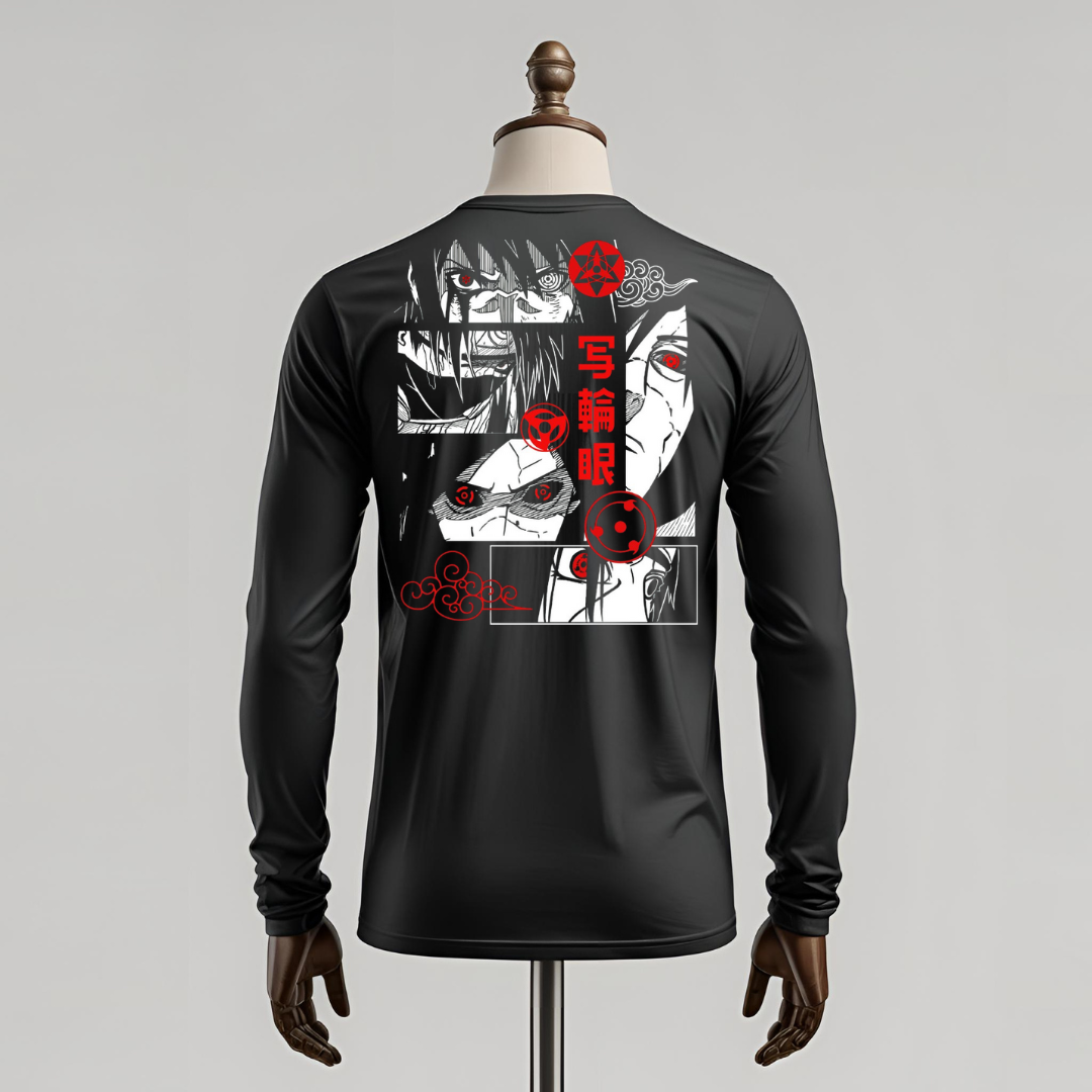 T-shirt Sharingan Uchiha lunga – Abbigliamento Streetwear per Fan