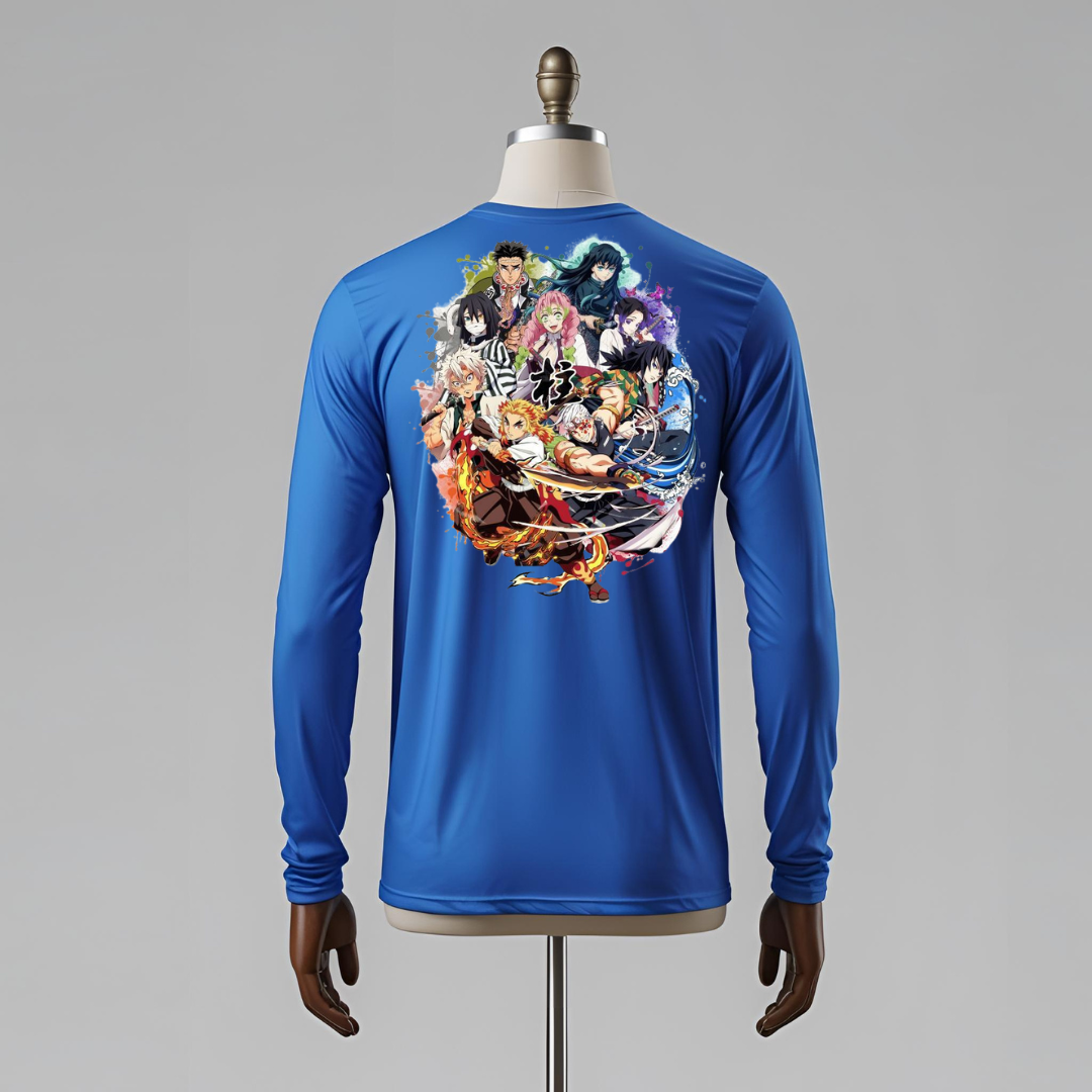 T-shirt Lunga Kimetsu no Yaiba – Abbigliamento Otaku con i Pilastri