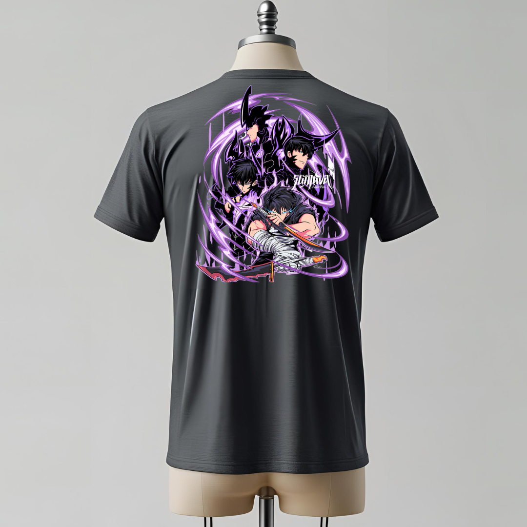1- T-shirt Solo Leveling - Edizione Sung Jin-Woo epica