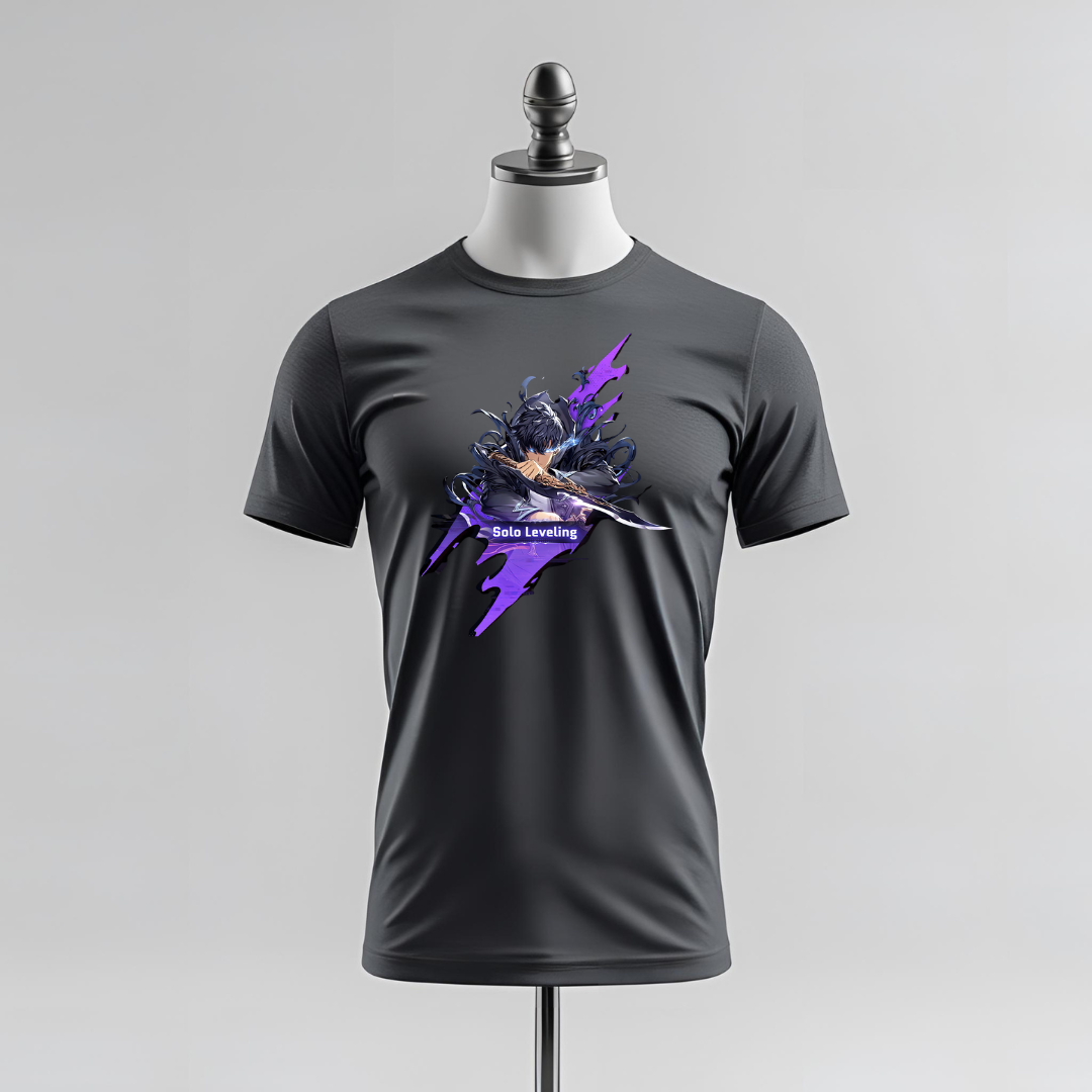 1- T-shirt Solo Leveling - Edizione Sung Jin-Woo epica