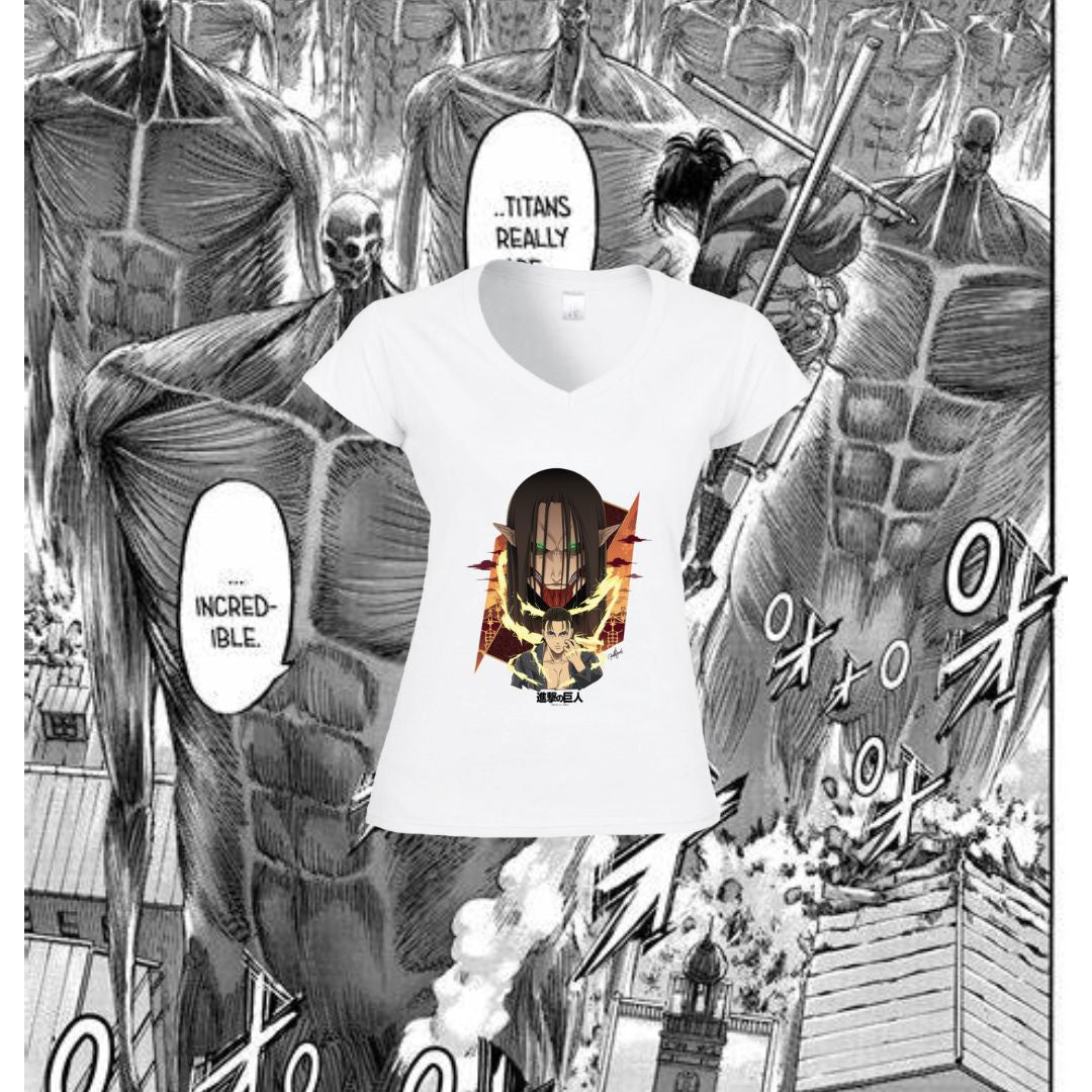 T-Shirt Donna Scollo V Eren Fondatore