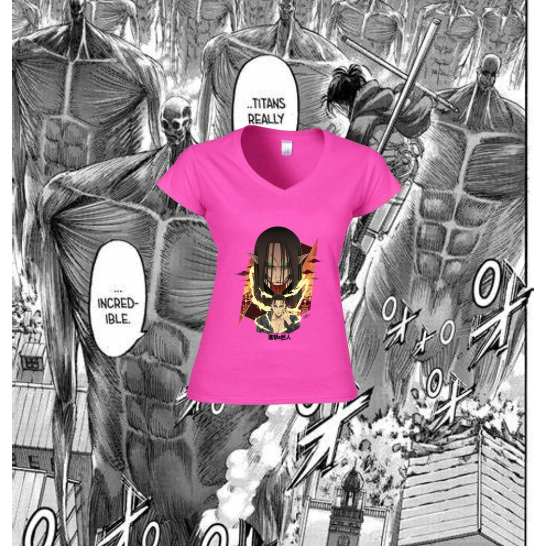 T-Shirt Donna Scollo V Eren Fondatore