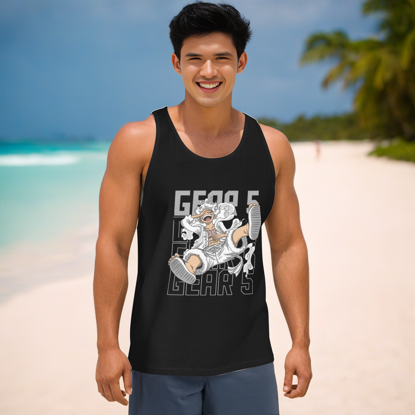 Canotta Luffy gear 5  – Stile Pirata per Fan di One Piece