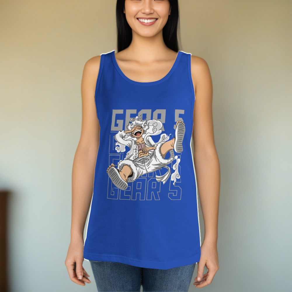 Canotta Luffy gear 5  – Stile Pirata per Fan di One Piece