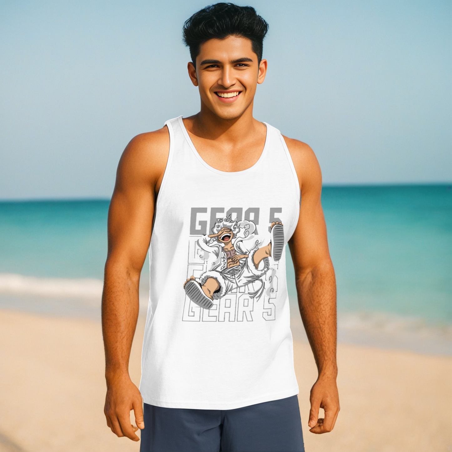 Canotta Luffy gear 5  – Stile Pirata per Fan di One Piece