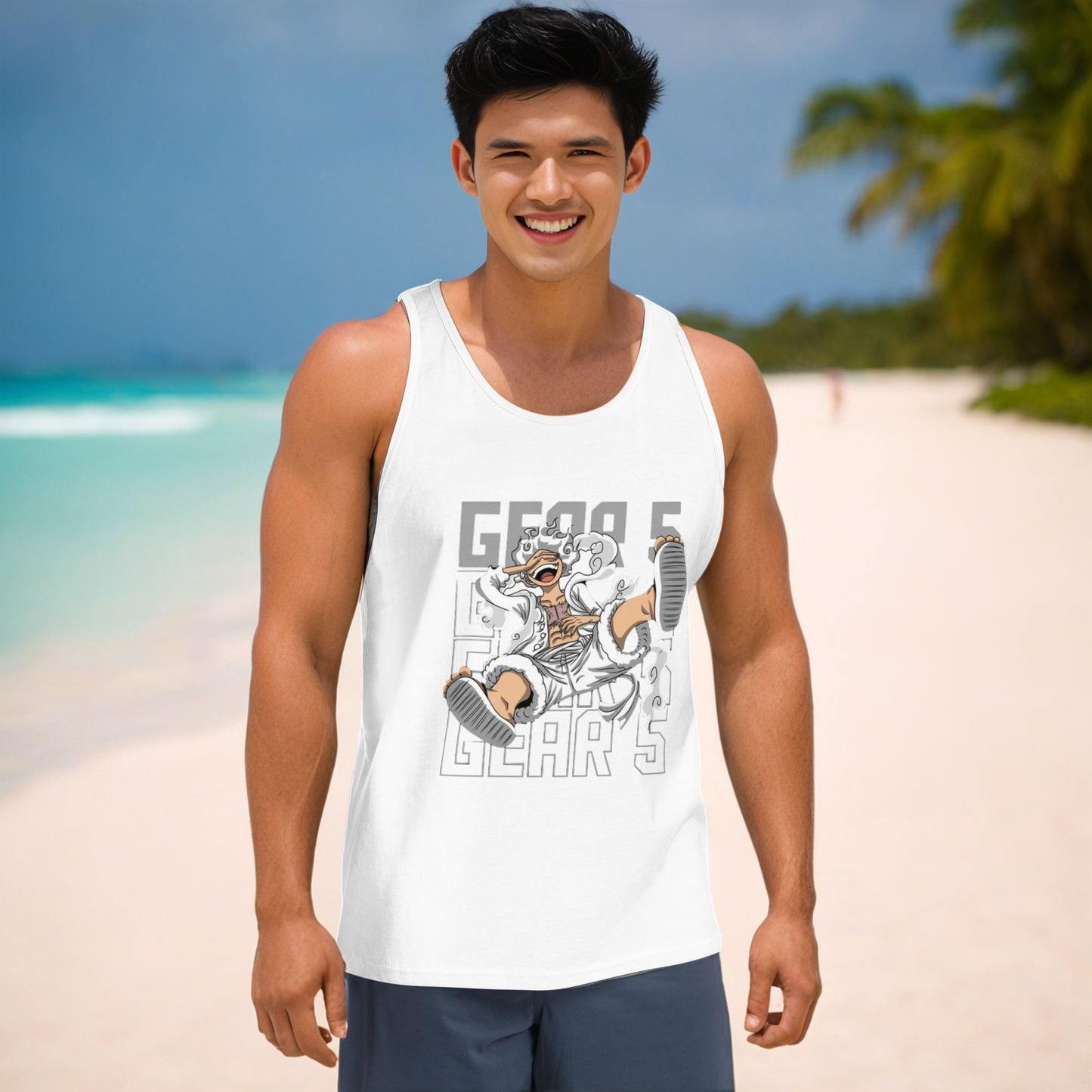 Canotta Luffy gear 5  – Stile Pirata per Fan di One Piece