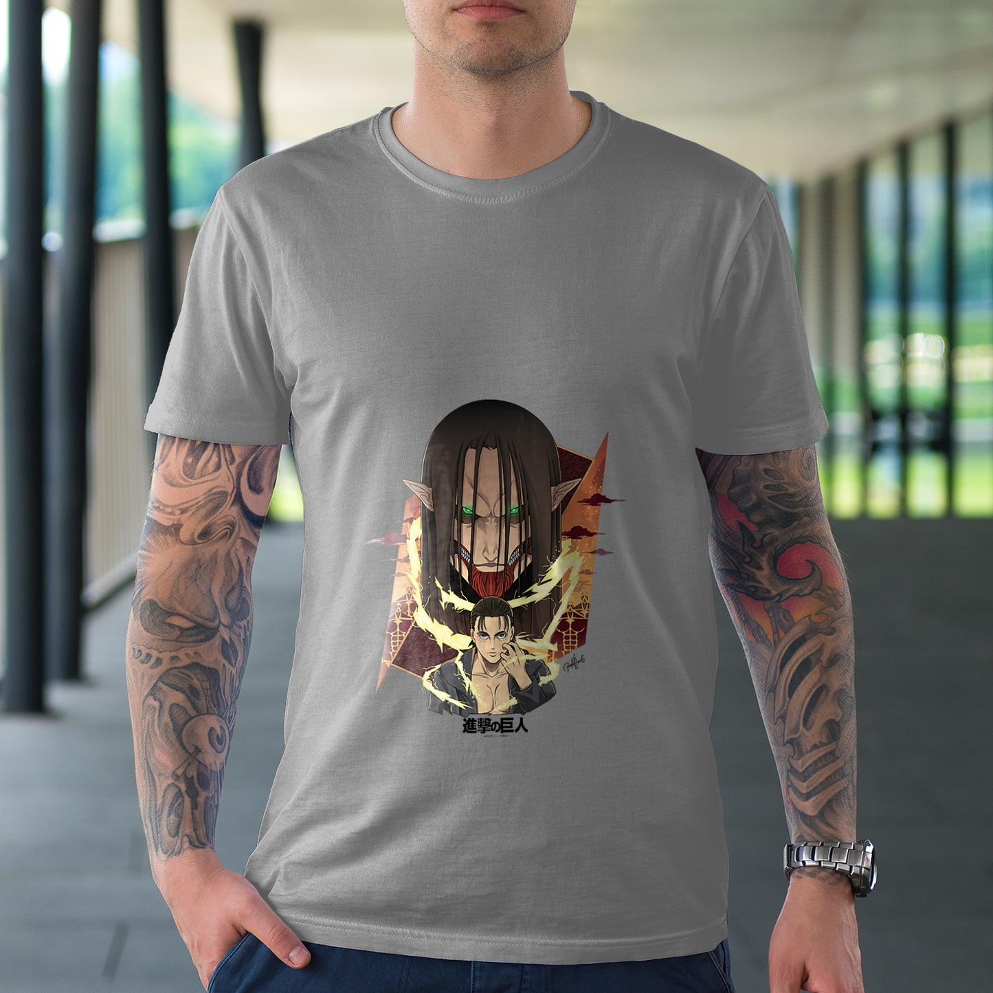 T-shirt Eren Yeager - Attack on Titan Fondatore