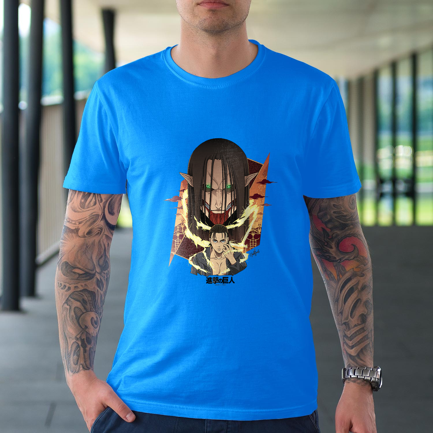 T-shirt Eren Yeager - Attack on Titan Fondatore