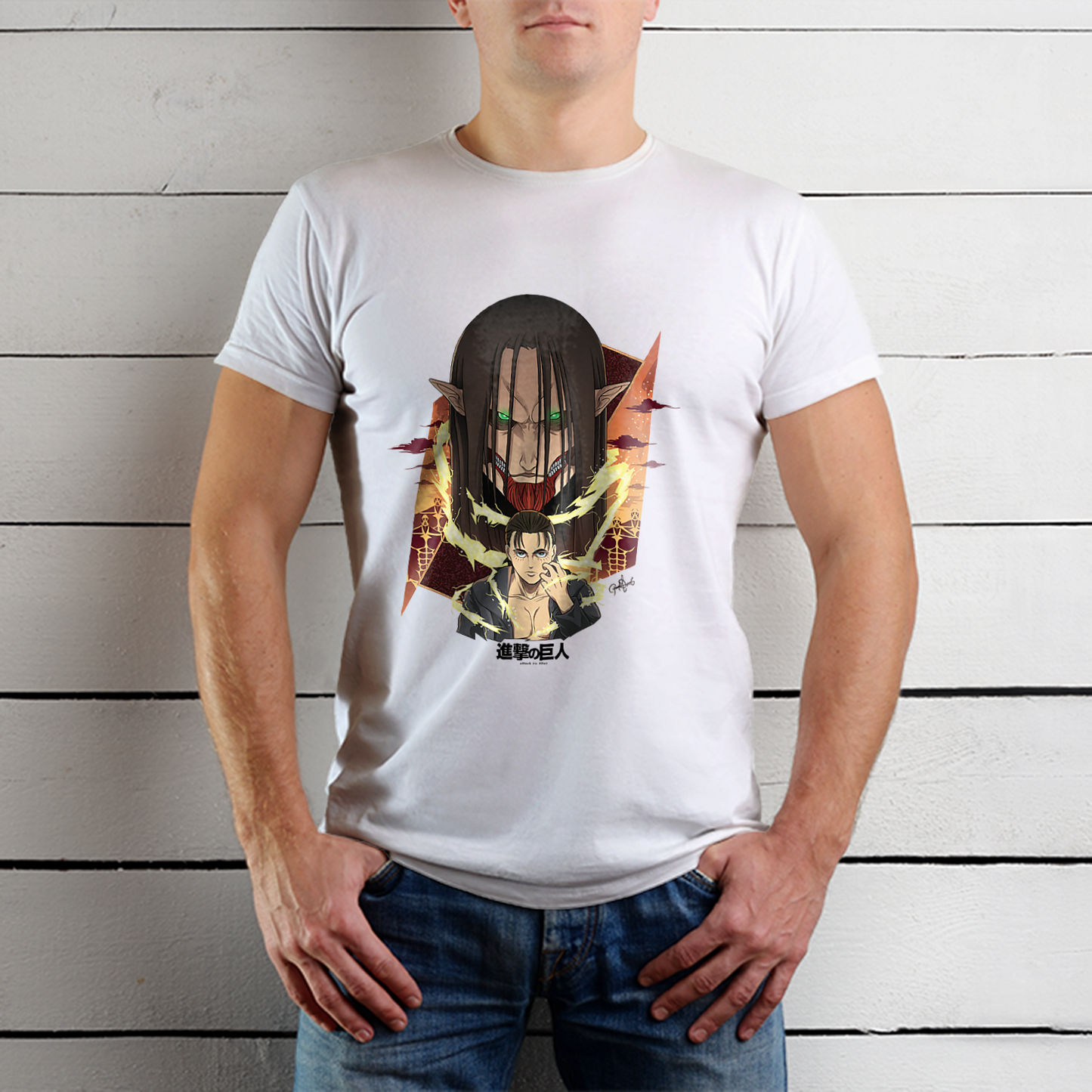 T-shirt Eren Yeager - Attack on Titan Fondatore