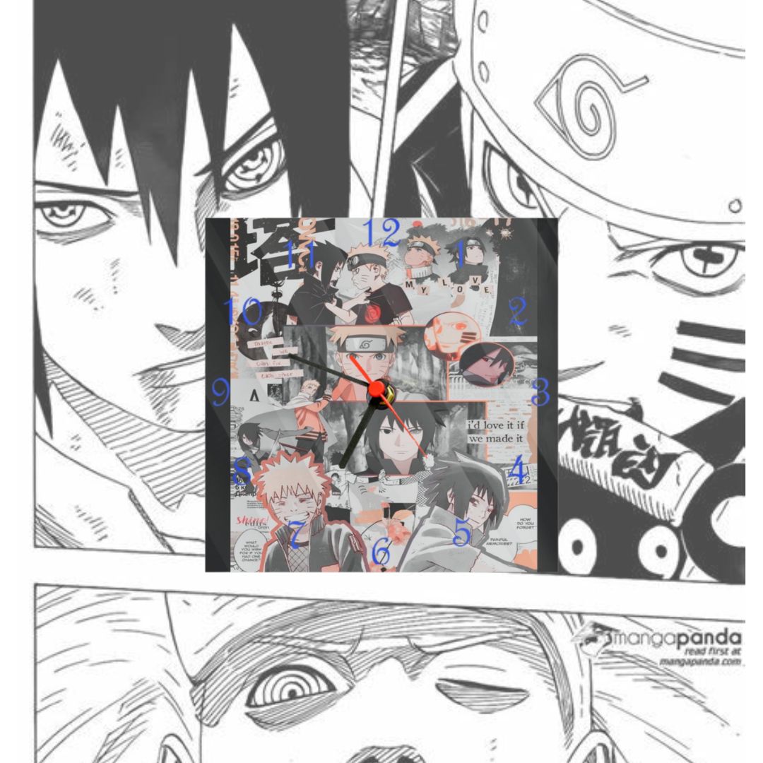 Orologio Vetro da muro Naruto-Sasuke