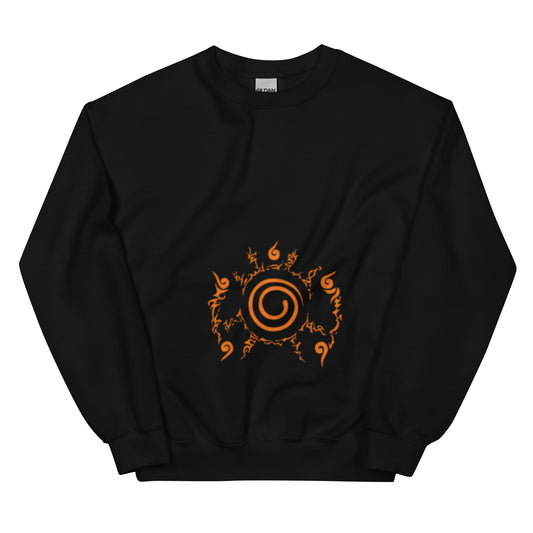 Felpa Anime Naruto – Stile Minimal con Sigillo della Volpe a Nove Code
