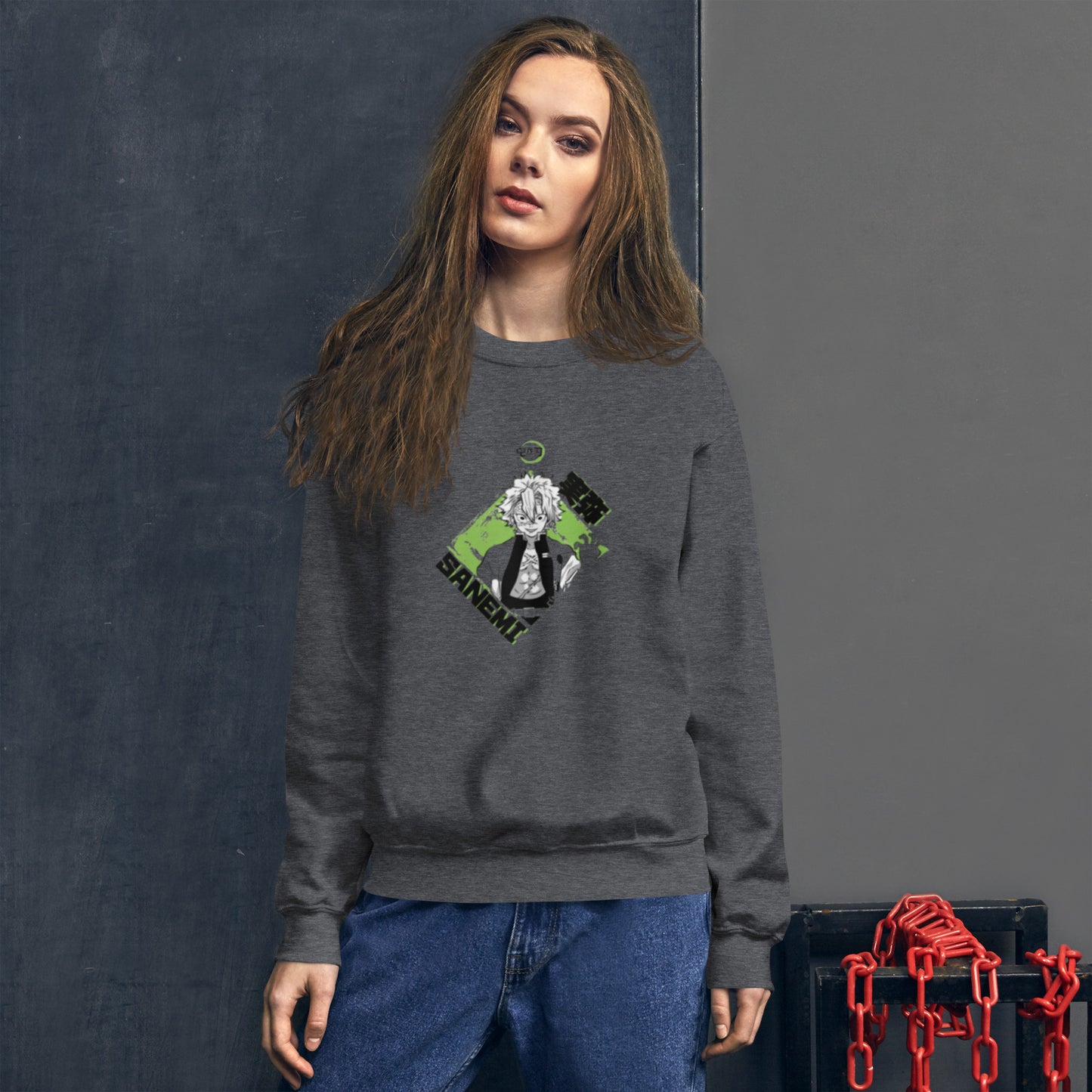Felpa Demon Slayer – Design Sanemi, il Pilastro del Vento