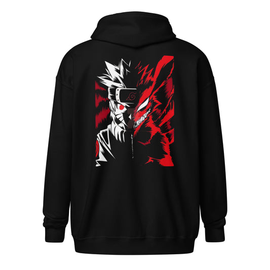 Felpa Naruto & Kurama – Abbigliamento Anime con la Volpe a Nove Code