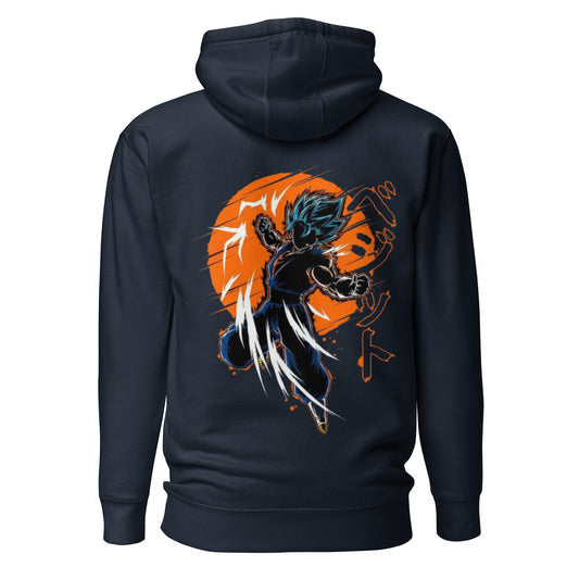 Felpa Dragon Ball – Design Esclusivo con Vegeku ssJ Blue, Fusione di Goku e Vegeta