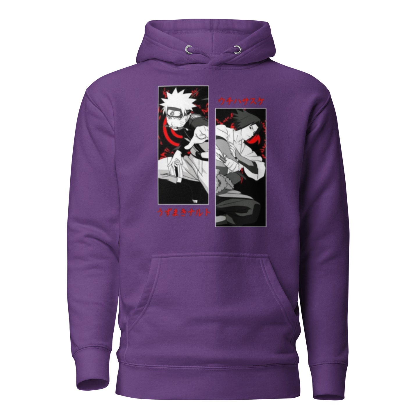 Felpa con cappuccio Naruto&Sasuke