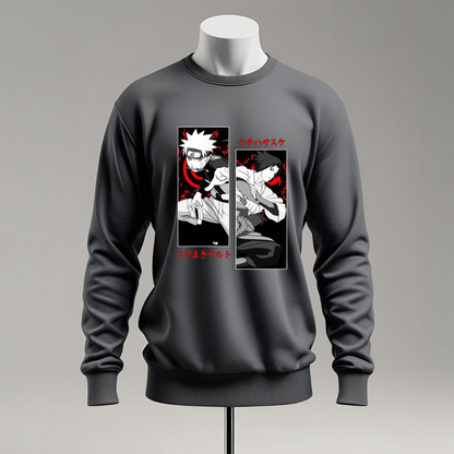 Felpa Naruto Shippuden – Design Naruto & Sasuke, Stile Streetwear