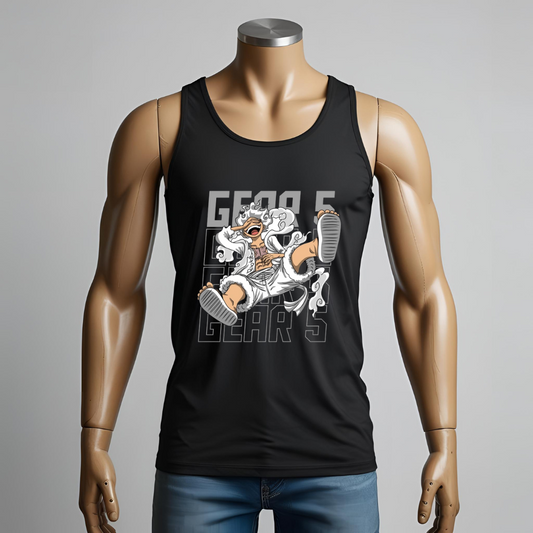 Canotta Luffy gear 5  – Stile Pirata per Fan di One Piece