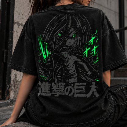 1- Eren Titan T-shirt - Anime Attack on Titan