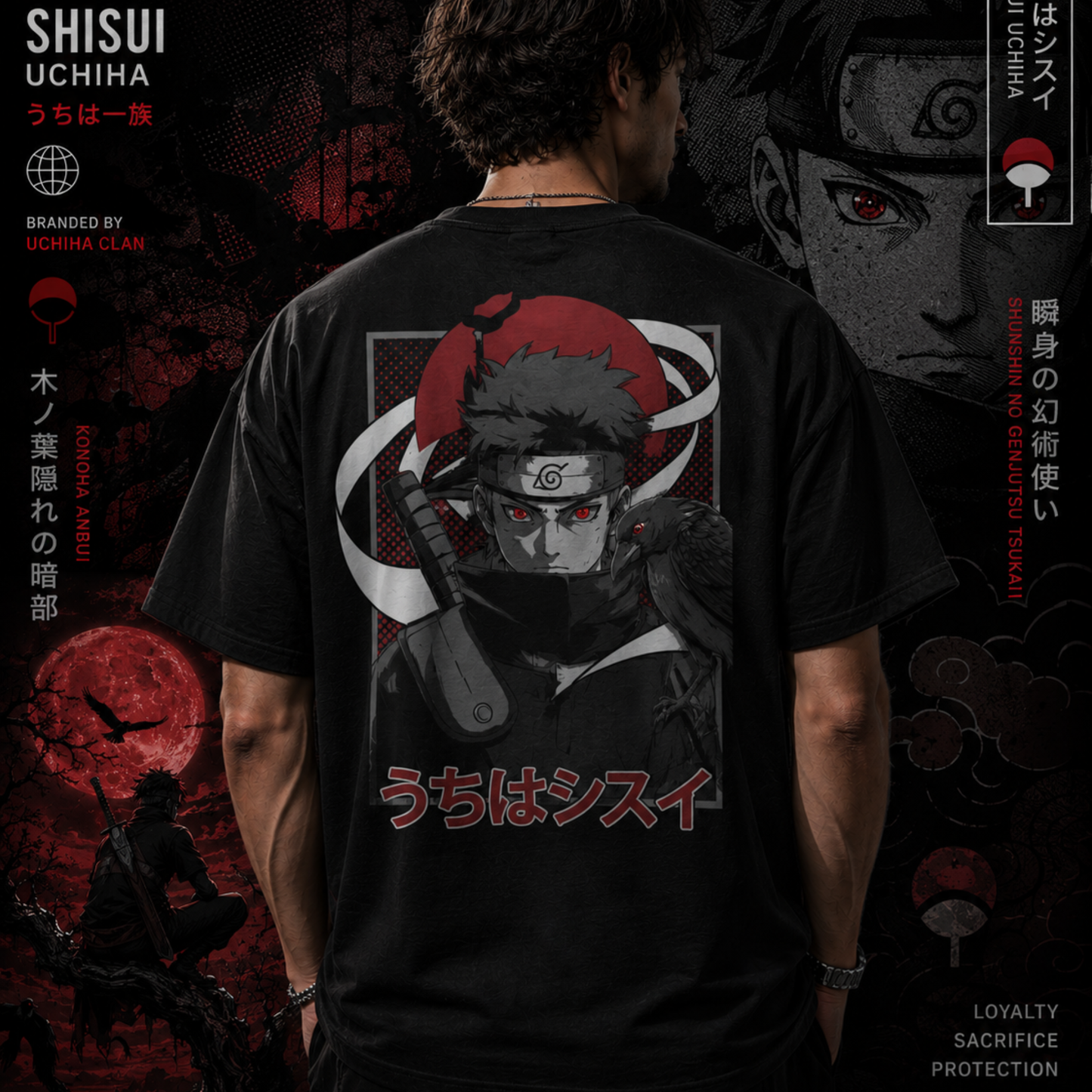 1- T-shirt Uchiha Shisui –  Unisex Anime Naruto Shippuden