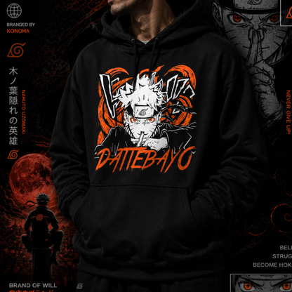 1-Felpa Dattebayo - cappuccio Unisex Anime Naruto