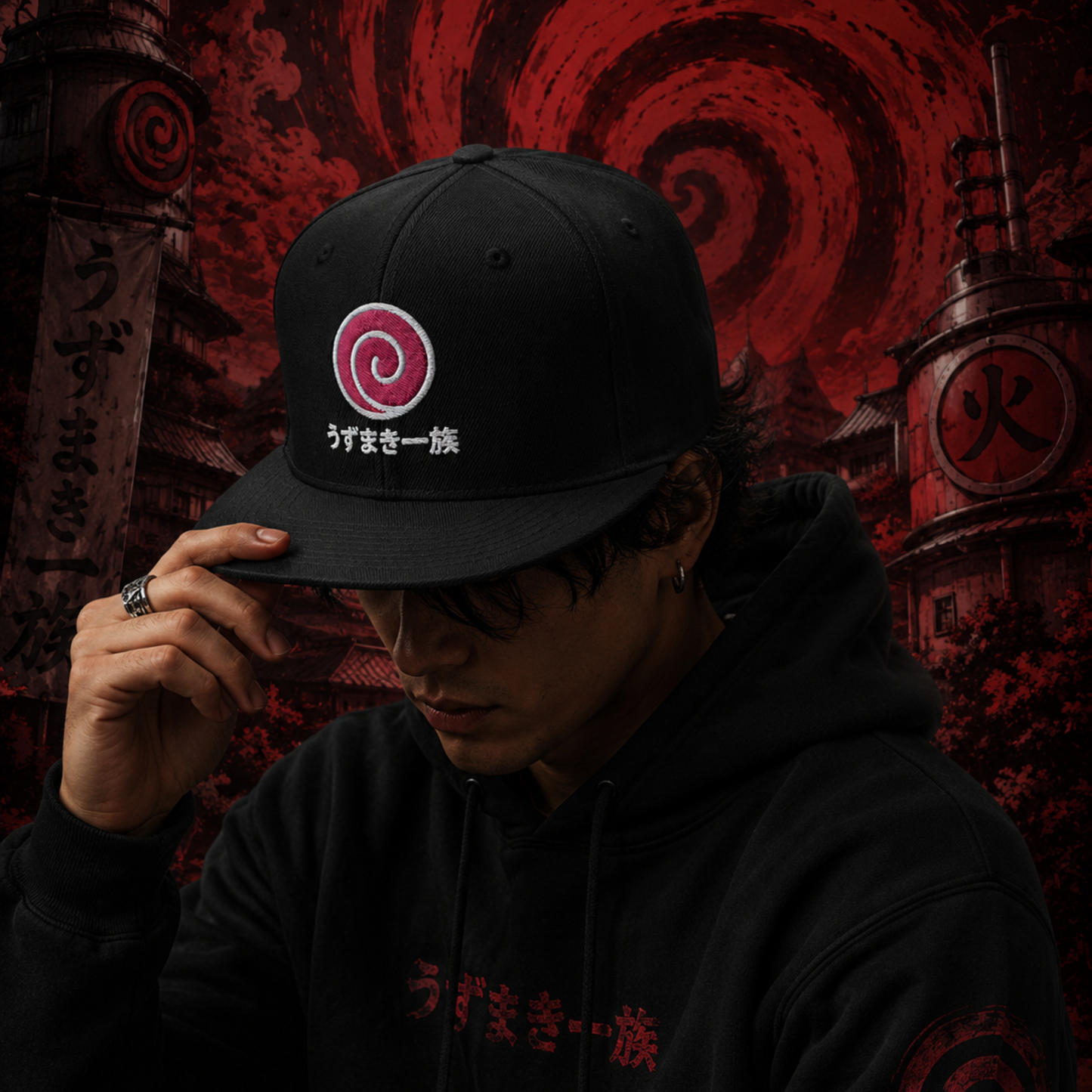 1-Cappello Clan Uzumaki -  snapback Unisex Anime Naruto