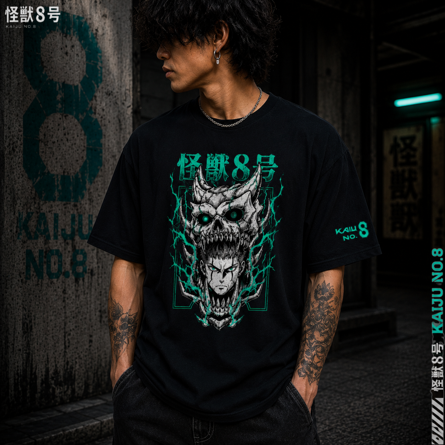 1Kaiju No. 8 T-Shirt - Skull Monster Anime