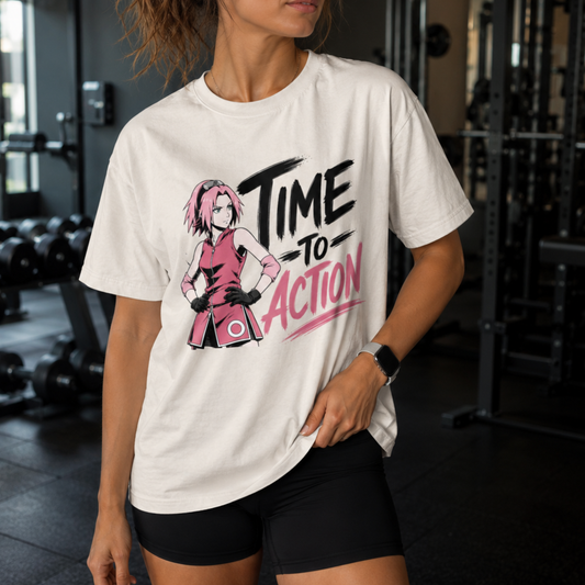 1Sakura T-shirt  - Time to Action Oversize