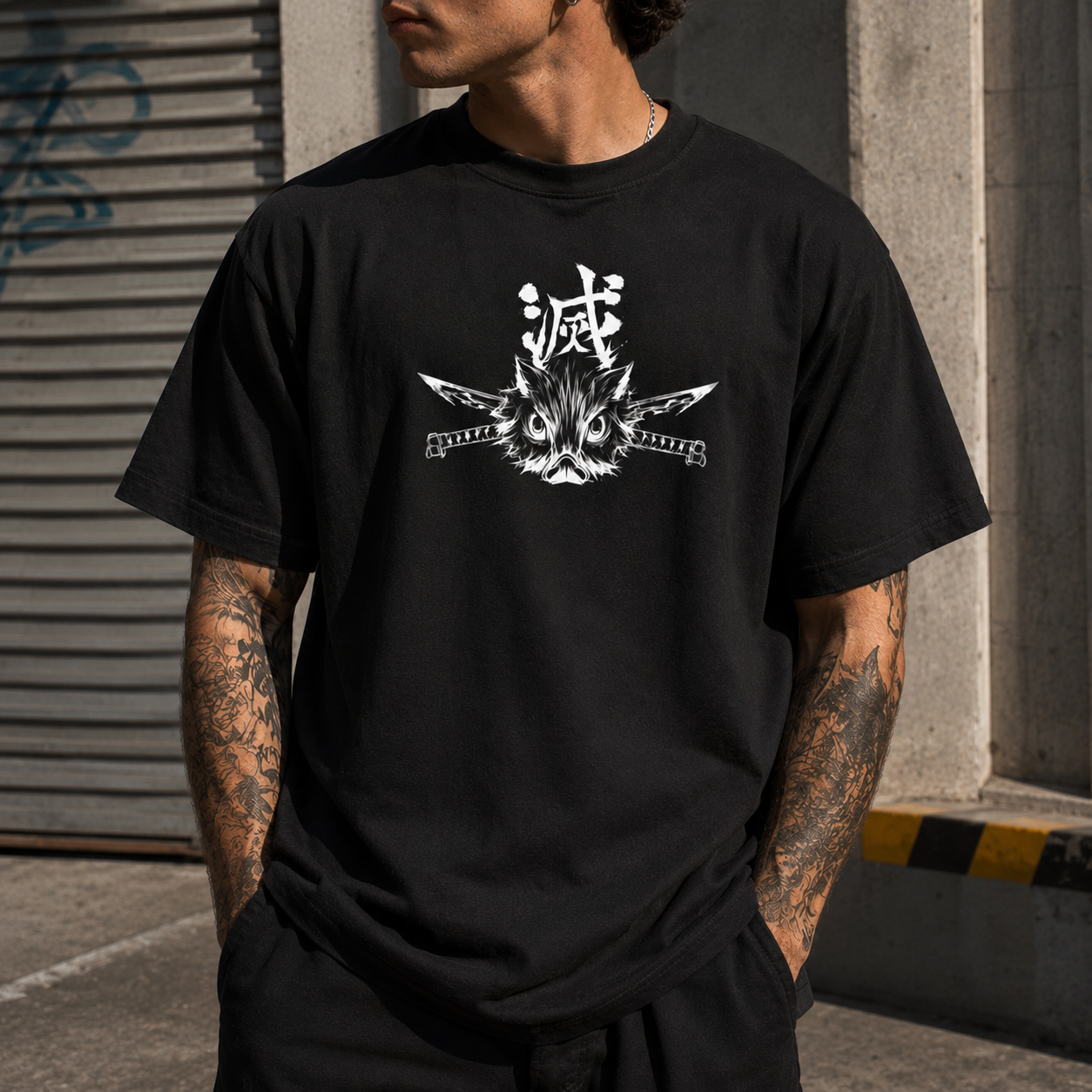 1-Inosuke Hashibira T-shirt - Anime Demon Slayer