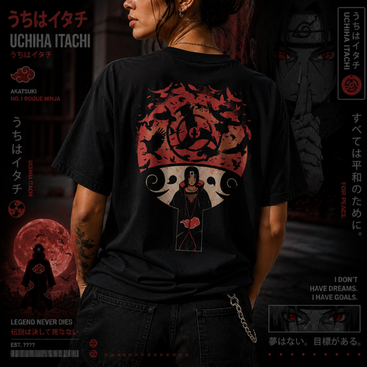 1Itachi Uchiha T-Shirt - Anime Naruto Shippuden