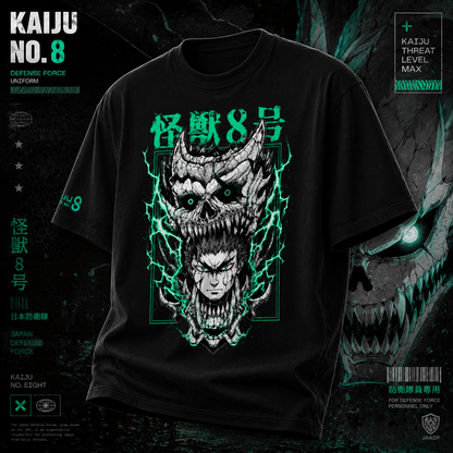 1Kaiju No. 8 T-Shirt - Skull Monster Anime