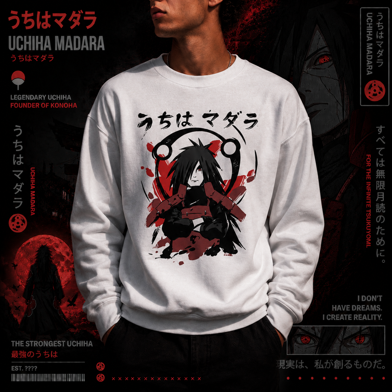1Madara uchiha Felpa - Sweatshirt Anime Naruto Shippuden