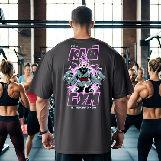 2- T-shirt sbiadita oversize Gym Black Goku