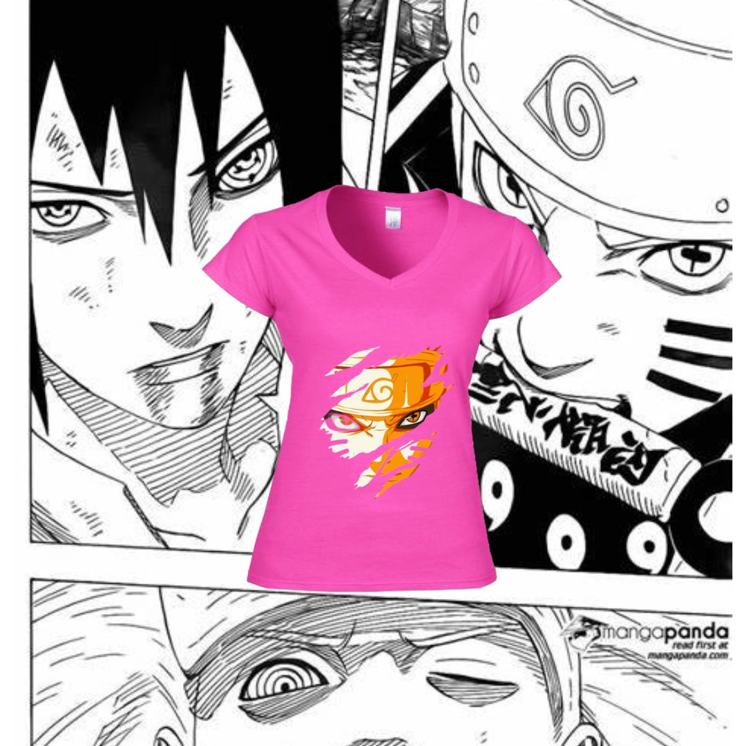 T-Shirt Donna Scollo V  Naruto Chakra