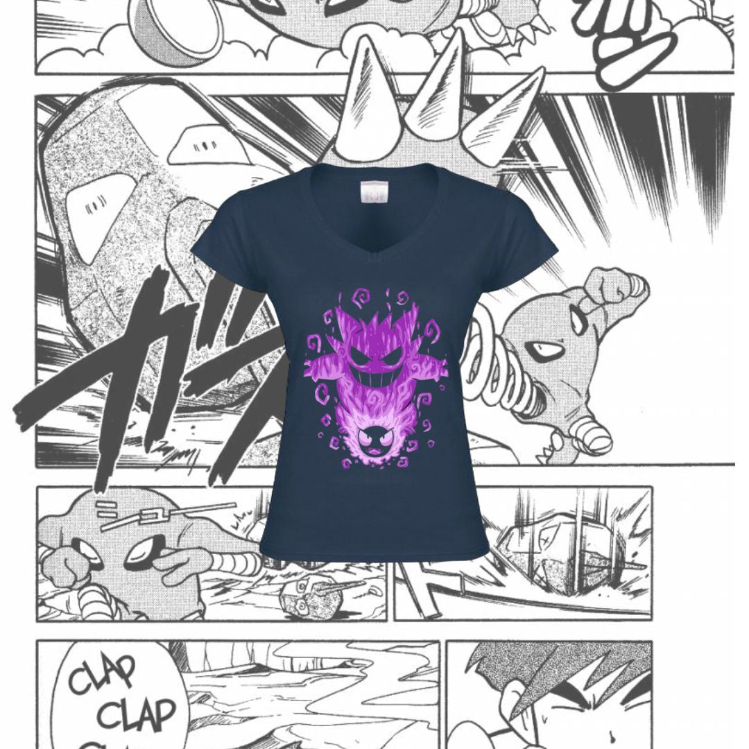 T-Shirt Donna Scollo V Gengar