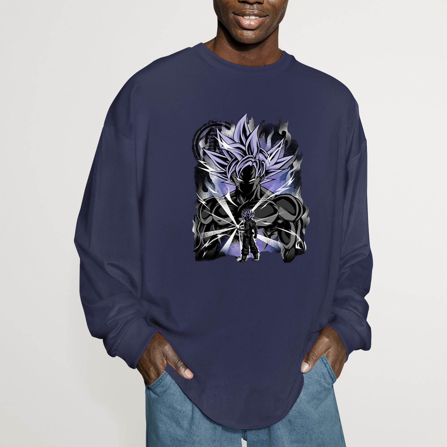 Felpa Goku MUI – Streetwear Otaku con Energia Saiyan
