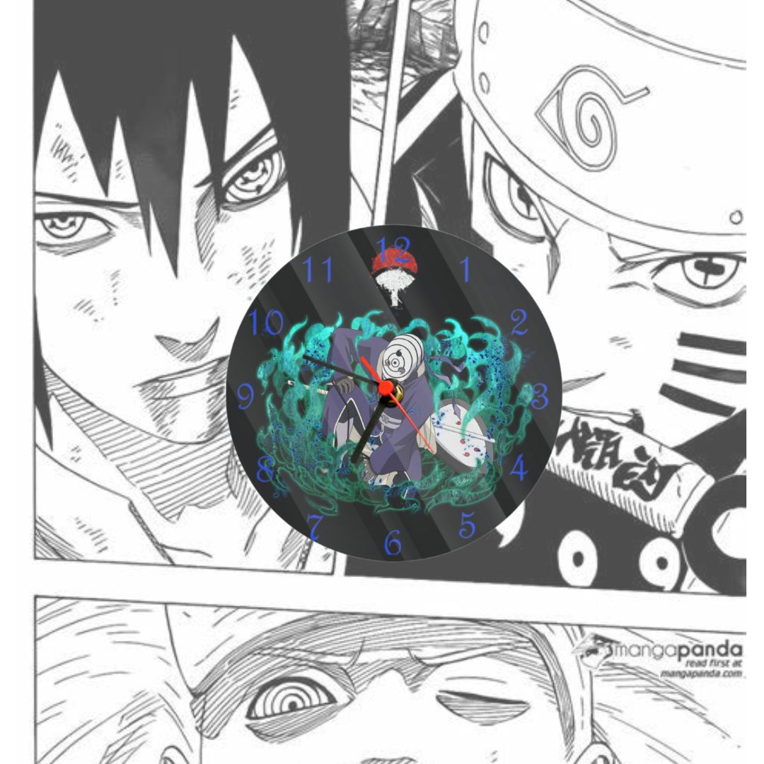 Orologio Vetro Tondo  Obito Uchiha