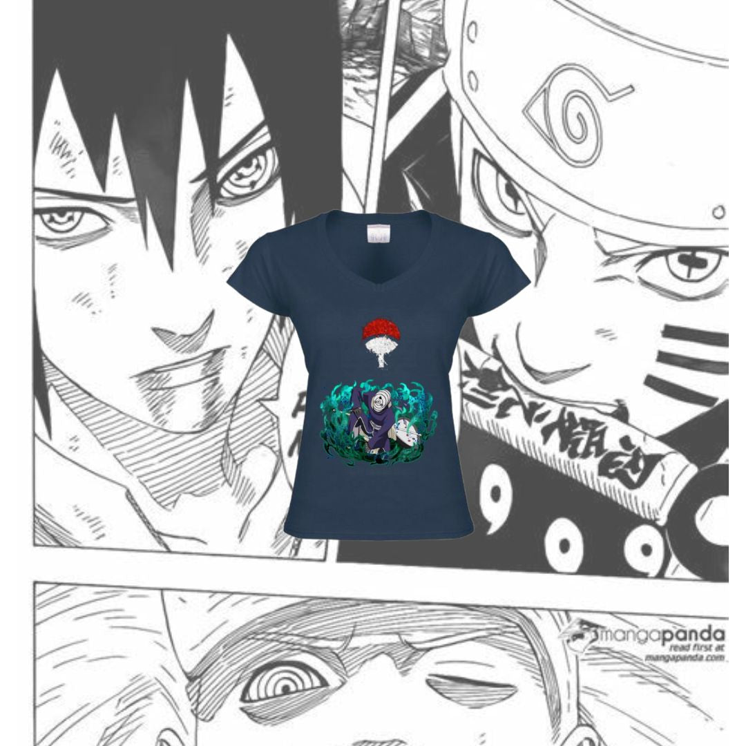 T-Shirt Donna Scollo V Obito Uchiha