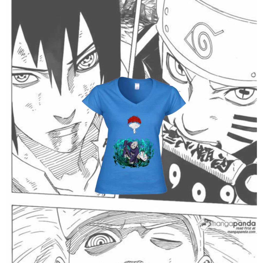 T-Shirt Donna Scollo V Obito Uchiha