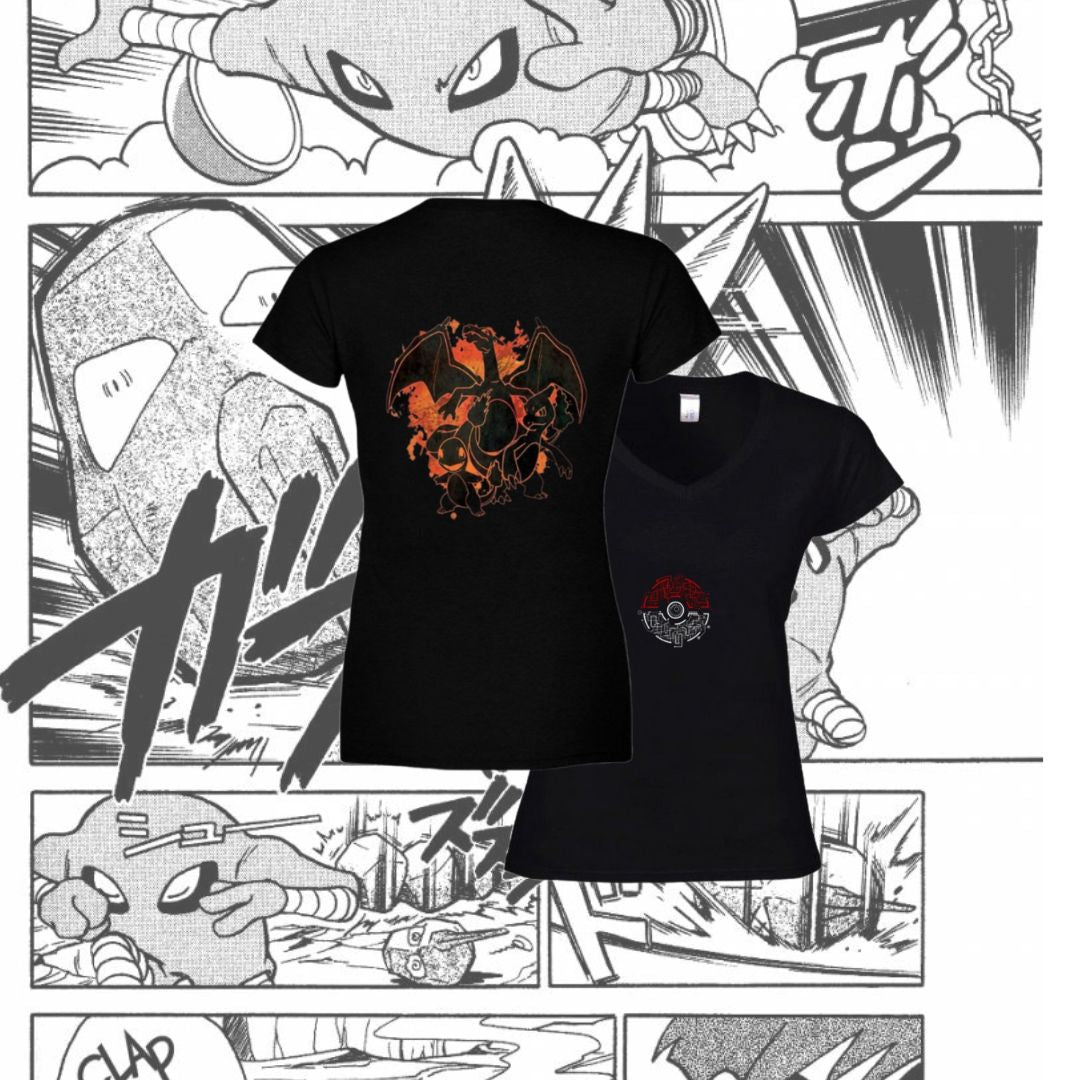 T-Shirt Donna Scollo V  Charizard