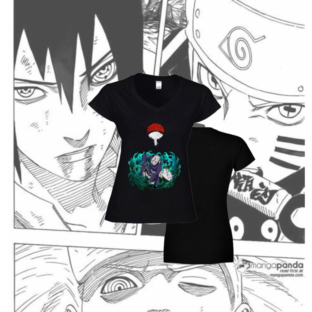 T-Shirt Donna Scollo V Obito Uchiha