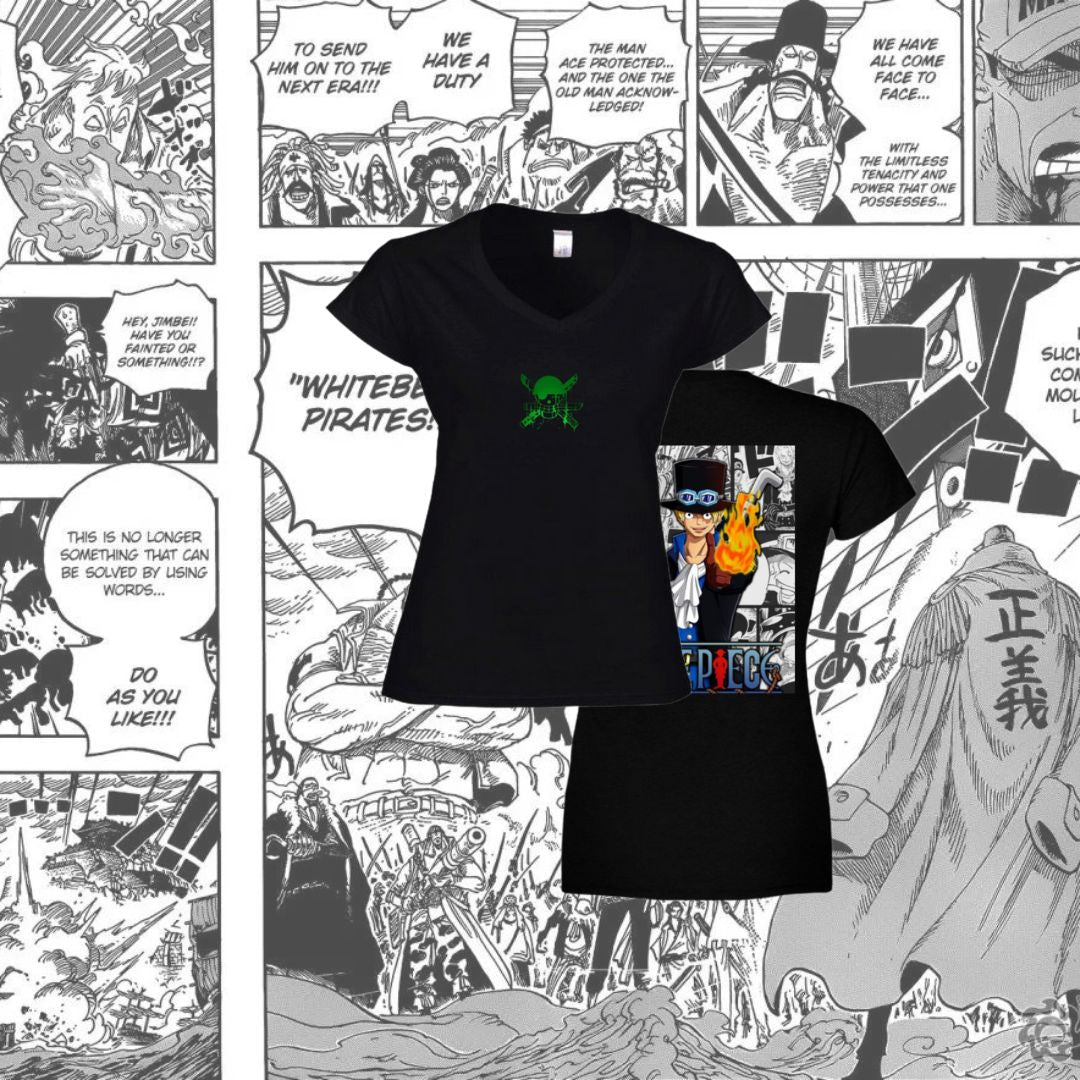 T-Shirt Donna Scollo V  Sanji One Piece